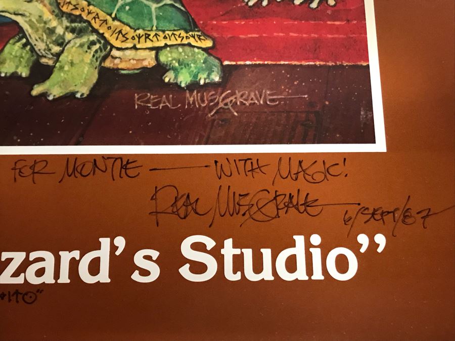 Hand Illustrated And Hand Signed By Real Musgrave The Pendragon Gallery Annapolis, Maryland Real Musgrave 'The Wizard's Studio' Posters [Photo 6]