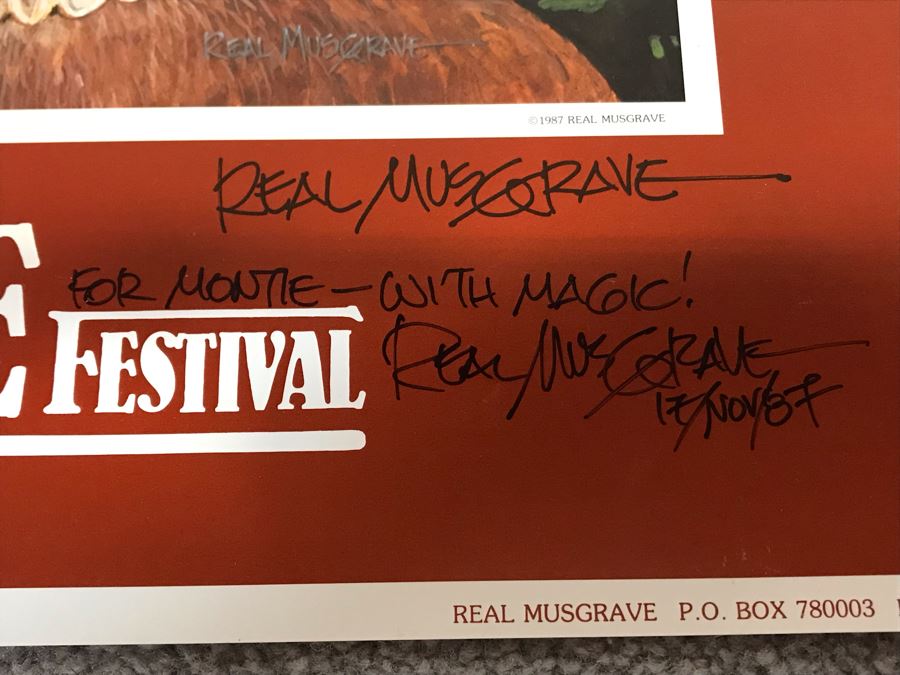 Pair Of Hand Illustrated And Hand Signed By Real Musgrave The Texas Renaissance Festival Thirteenth Annual Posters [Photo 10]