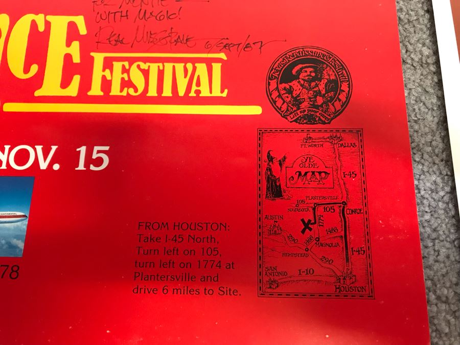 Pair Of Hand Illustrated And Hand Signed By Real Musgrave The Texas Renaissance Festival Thirteenth Annual Posters [Photo 8]