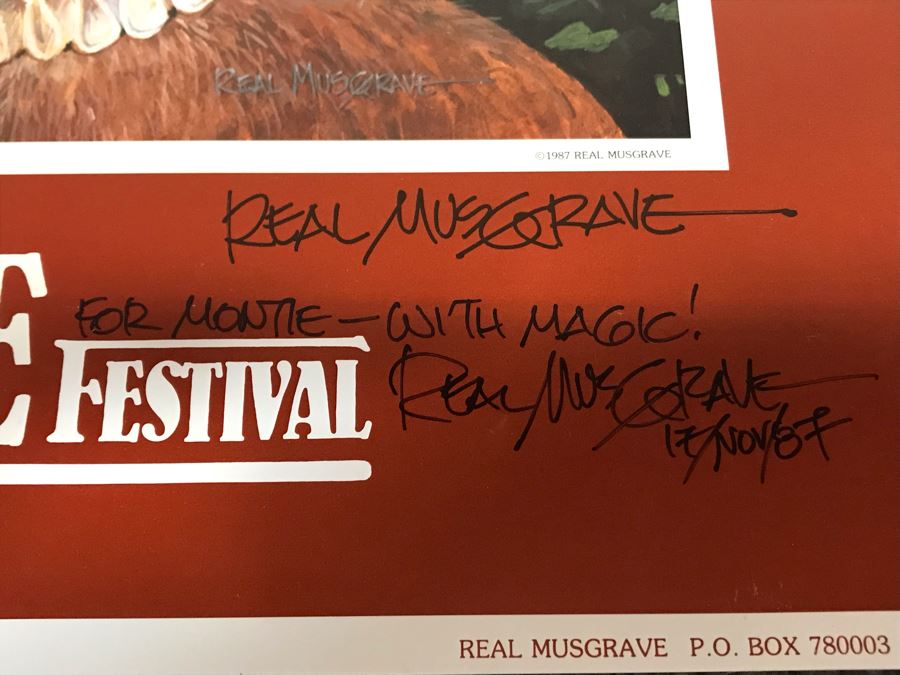 Pair Of Hand Illustrated And Hand Signed By Real Musgrave The Texas Renaissance Festival Thirteenth Annual Posters [Photo 9]