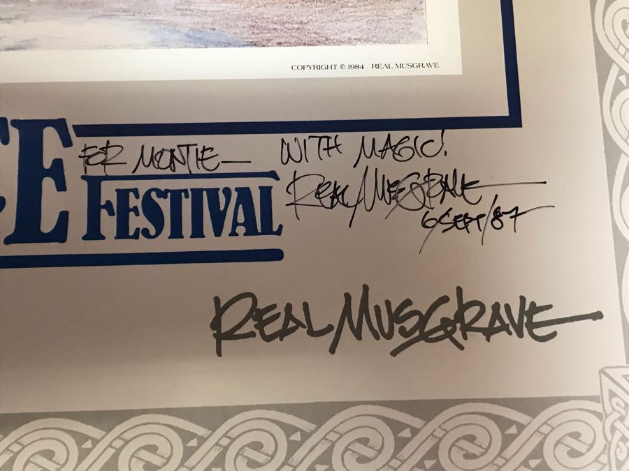 Pair Of Hand Illustrated And Hand Signed By Real Musgrave The Texas Renaissance Festival Eighth And Tenth Annual Posters [Photo 6]