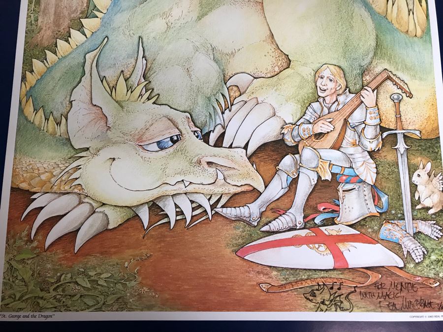 1983 Hand Illustrated And Hand Signed By Real Musgrave The Texas Renaissance Festival Ninth Annual Poster [Photo 3]