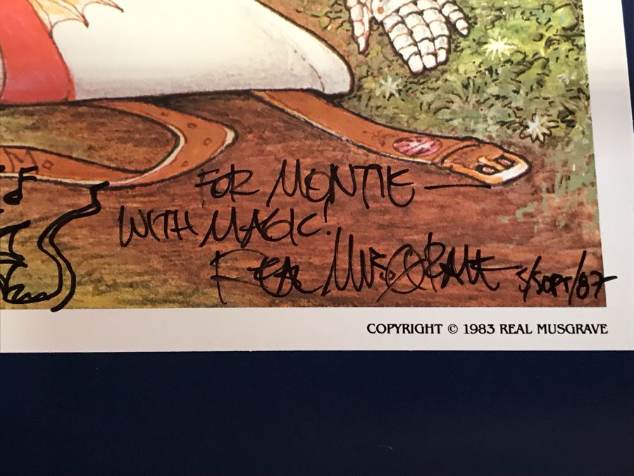 1983 Hand Illustrated And Hand Signed By Real Musgrave The Texas Renaissance Festival Ninth Annual Poster [Photo 5]