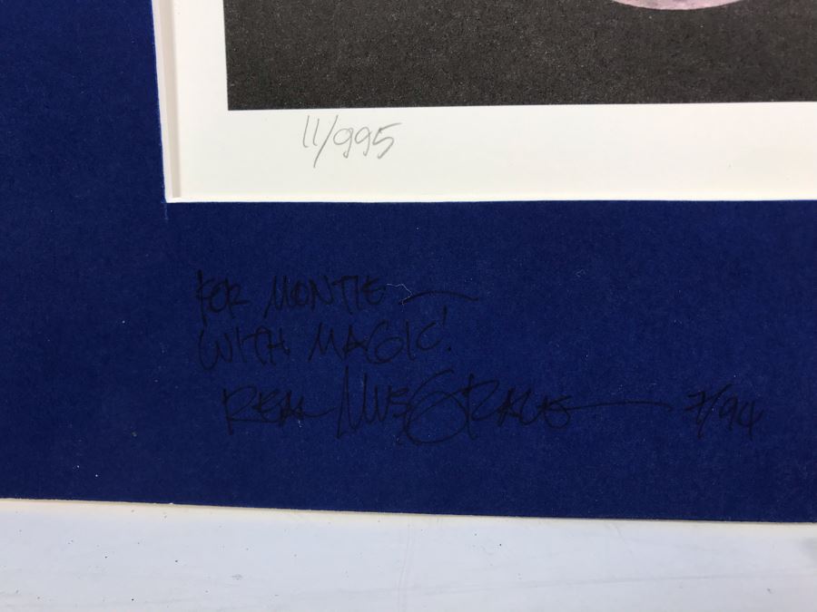 1994 Limited Edition Hand Signed By Real Musgrave Print Titled 'Pocket Dragons In Space' - Original Sketch Of Pocket Dragon On Picture Mat - See Photos [Photo 6]