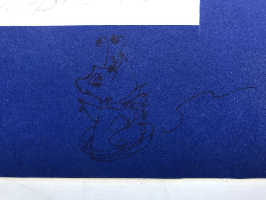 1994 Limited Edition Hand Signed By Real Musgrave Print Titled 'Pocket Dragons In Space' - Original Sketch Of Pocket Dragon On Picture Mat - See Photos [Photo 7]