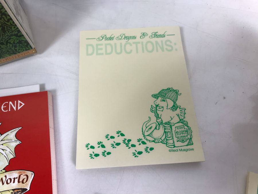 Real Musgrave The Whimsical World Of Pocket Dragons Unused Cardboard Display For Pocket Dragons, Hand Signed By Real Musgrave Pocket Dragon 'No Ugly Monsters Allowed', Pins, Notepads And Catalogs [Photo 15]