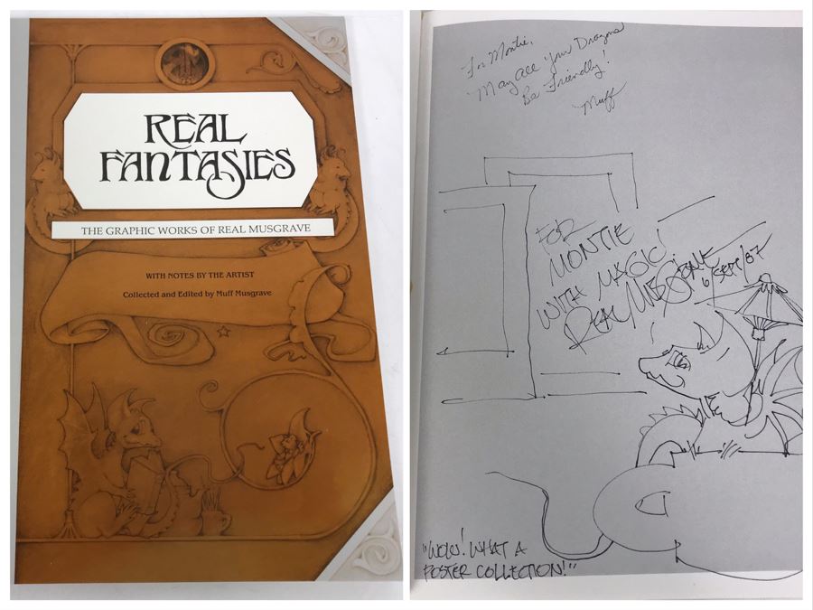 Hand Illustrated And Hand Signed Real Musgrave Book: Real Musgrave The Graphic Works Of Real Musgrave - Signed By Real And Muff Musgrave [Photo 1]