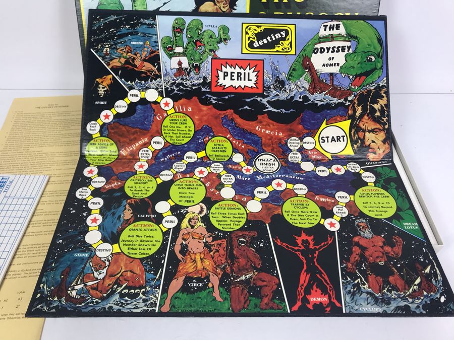 Vintage 1977 The Odyssey Of Homer Board Game An Action Game [Photo 8]