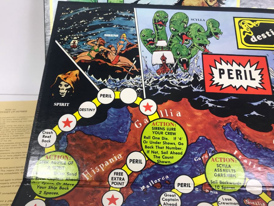 Vintage 1977 The Odyssey Of Homer Board Game An Action Game [Photo 9]