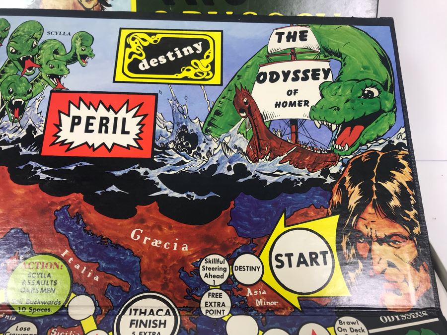 Vintage 1977 The Odyssey Of Homer Board Game An Action Game [Photo 10]