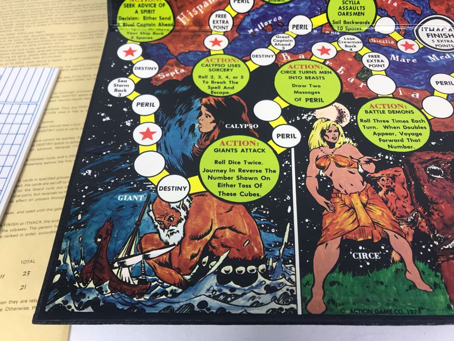 Vintage 1977 The Odyssey Of Homer Board Game An Action Game [Photo 11]