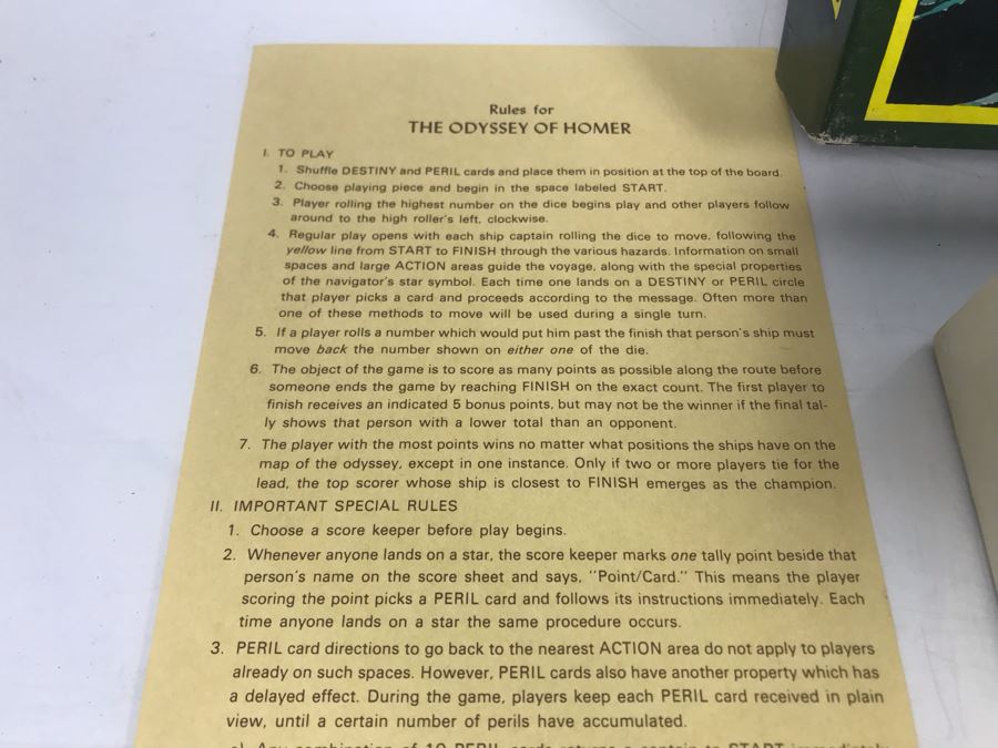 Vintage 1977 The Odyssey Of Homer Board Game An Action Game [Photo 7]