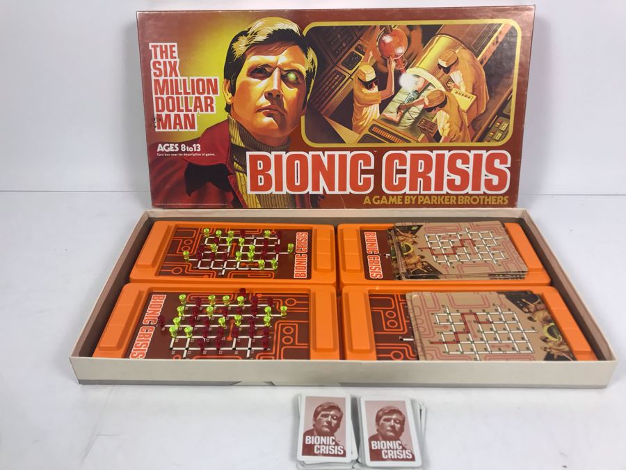 Vintage 1975 The Six Million Dollar Man Bionic Crisis Parker Brothers Board Game