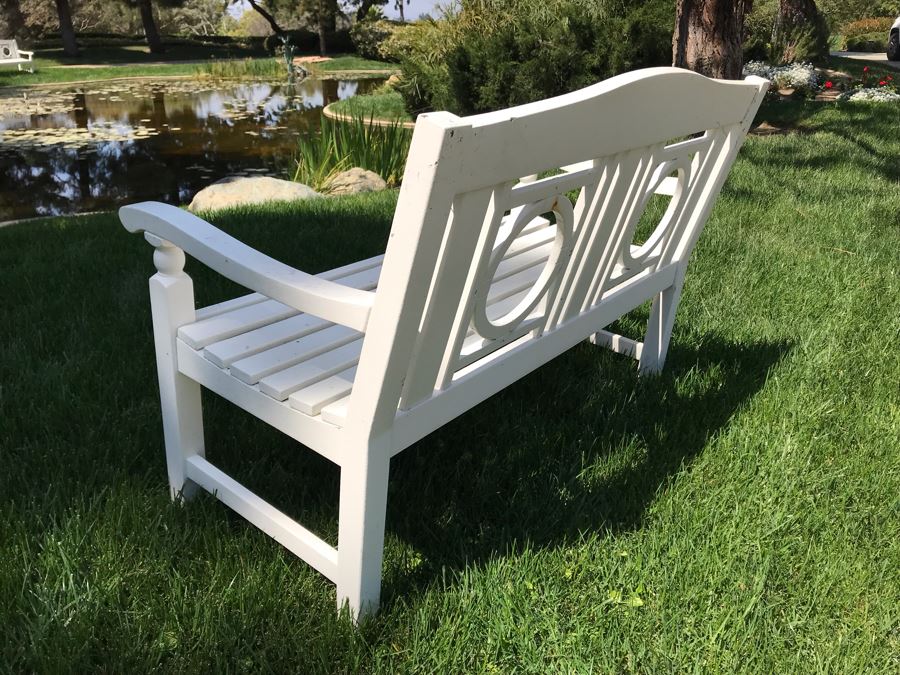 White Wooden Bench #1 [Photo 9]