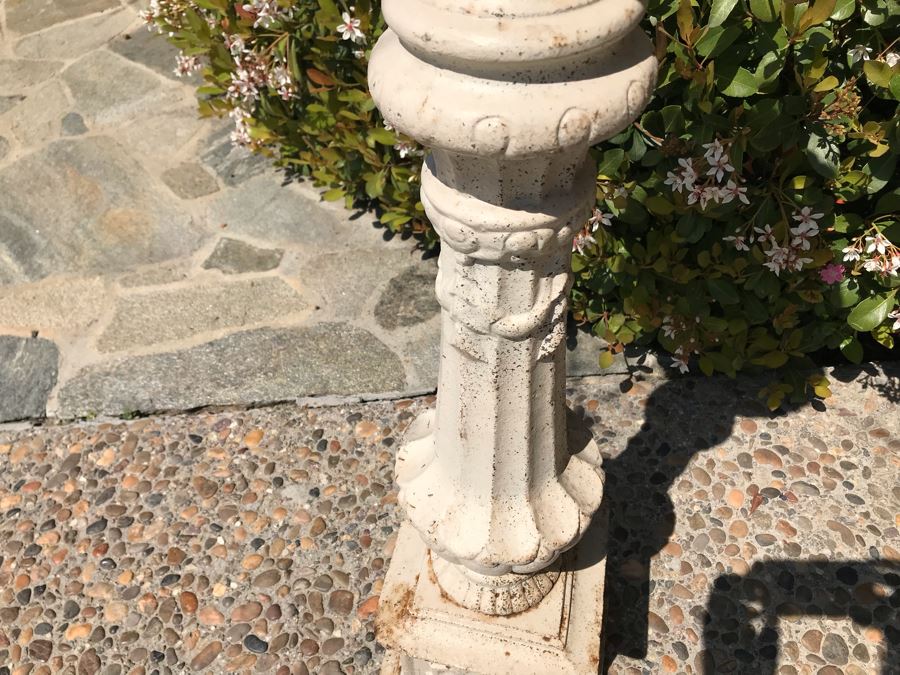 Antique Wrought Iron Plant Fern Stand Shabby Chic Antique White Very Heavy 41'H [Photo 5]