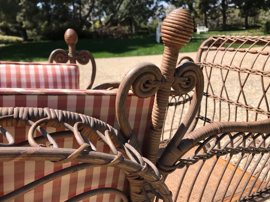 Antique Victorian Wicker Pram Baby Carriage Stroller With Metal Wheels 44'H X 24'W X 60'L [Photo 21]