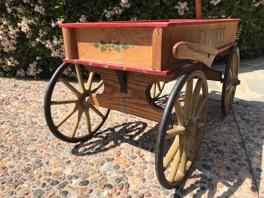 big wooden wagon