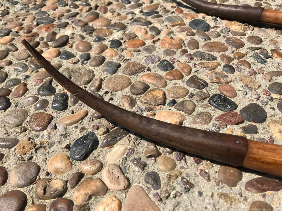 Antique Primitive Wooden Farm Tool Rake Tiller With Metal Claws 88'L [Photo 13]