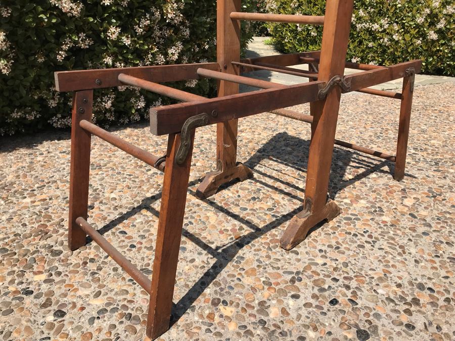 Antique Wooden Anchor Brand Folding Bench Wringer 4'H [Photo 17]