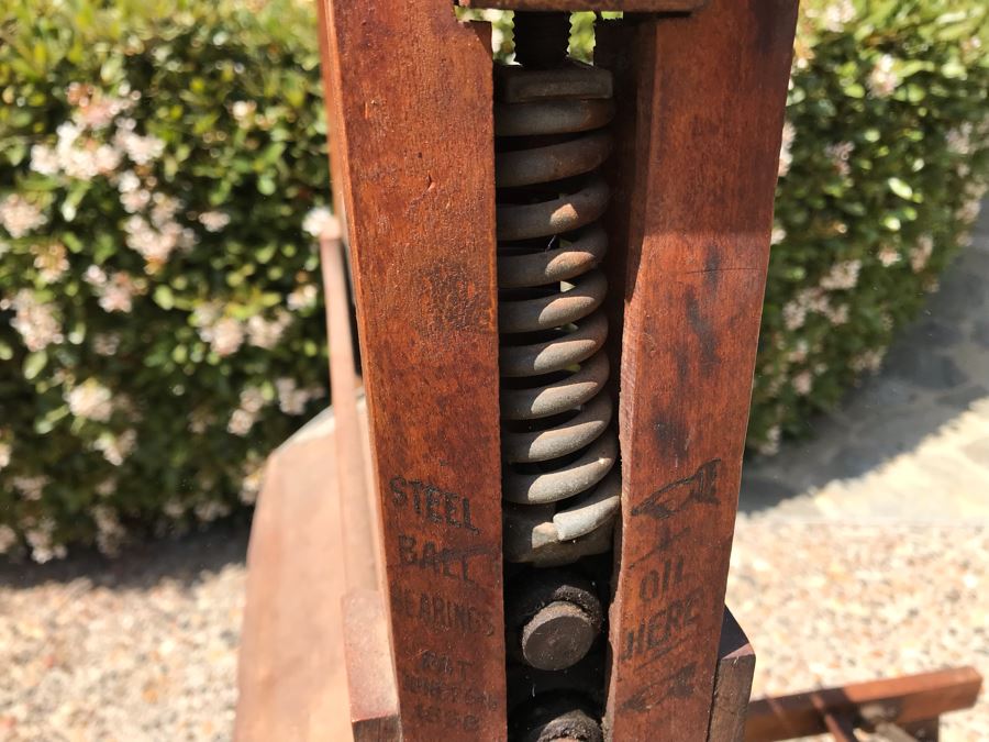 Antique Wooden Anchor Brand Folding Bench Wringer 4'H [Photo 12]