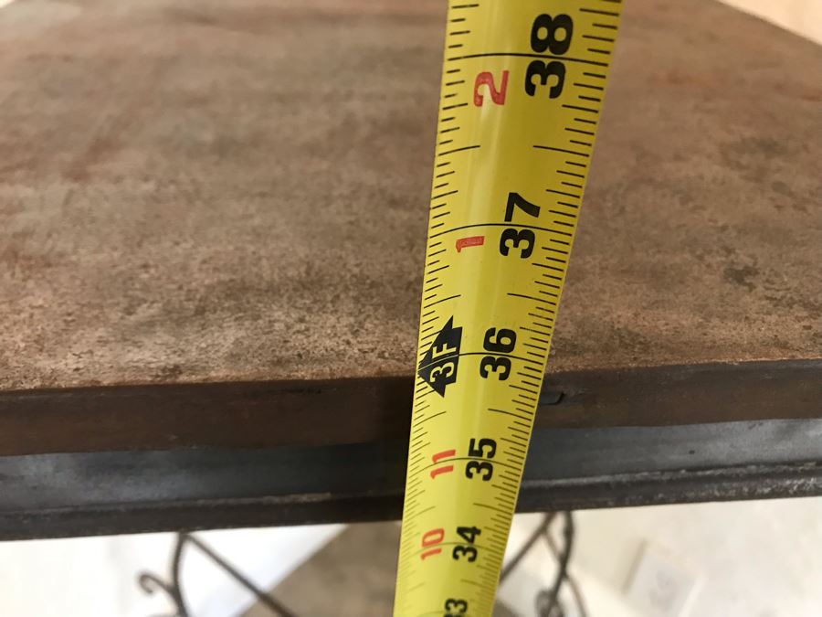 Vintage Metal Shaving Wash Stand With Mirror And Lower Table 22'W X 16'D X 36'H [Photo 11]