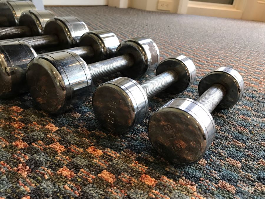 Hoist Adjustable Bench Press And Set Of (9) Weight Lifting Dumbbells [Photo 8]