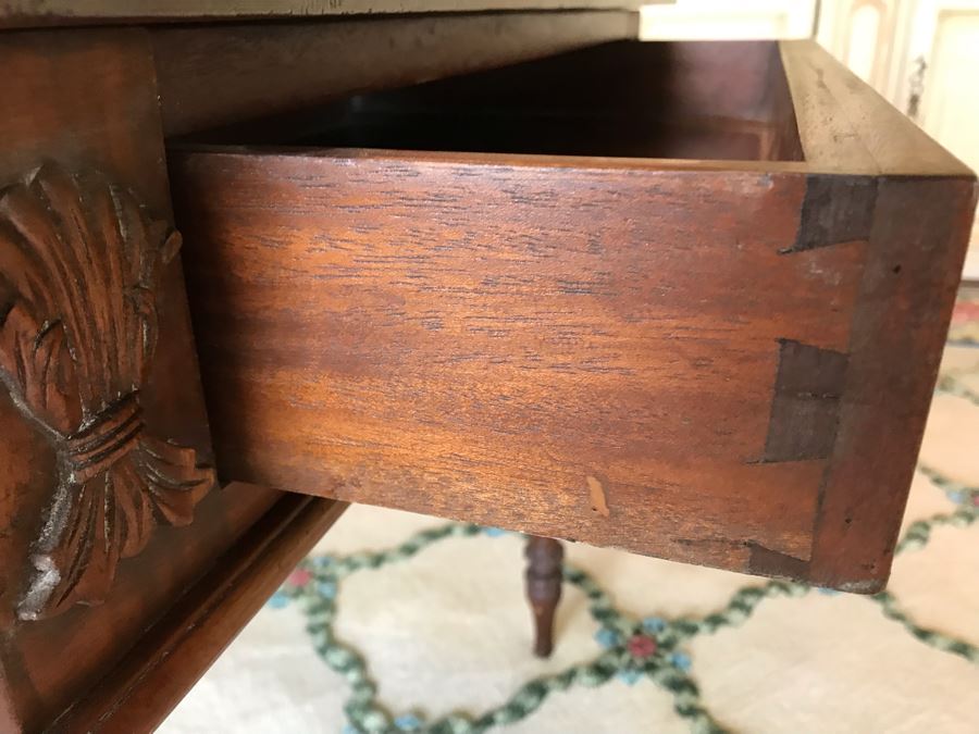 Vintage Wooden Table Desk With (2) Drawers Featured In Magazine (See Photos) [Photo 8]