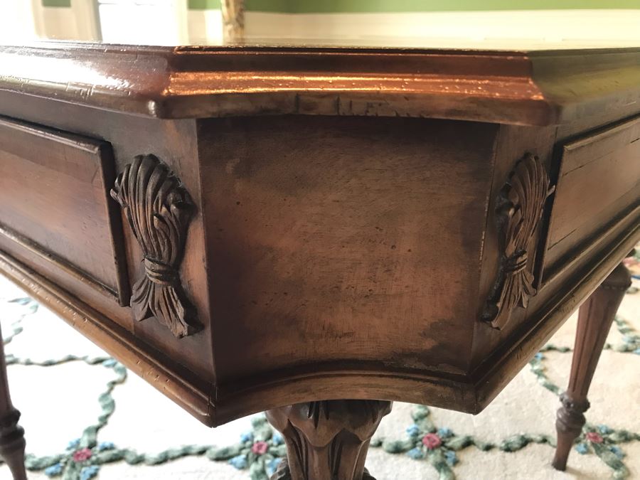 Vintage Wooden Table Desk With (2) Drawers Featured In Magazine (See Photos) [Photo 7]