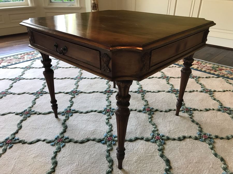 Vintage Wooden Table Desk With (2) Drawers Featured In Magazine (See Photos) [Photo 5]