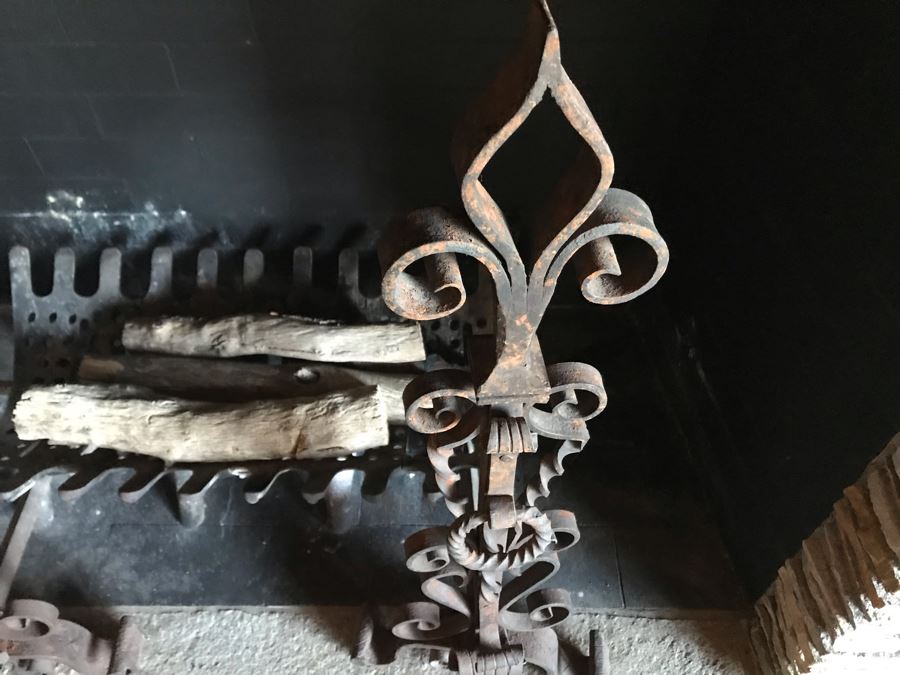 Vintage Wrought Iron Fireplace Andirons [Photo 5]