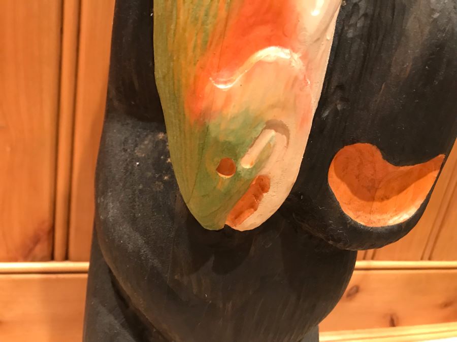 Big Sky Bears Solid Western Pine Carved Bear Manhattan Montana By Jeff Fleming 32'H [Photo 5]