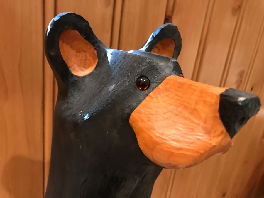 Big Sky Bears Solid Western Pine Carved Bear Manhattan Montana By Jeff Fleming 32'H [Photo 4]