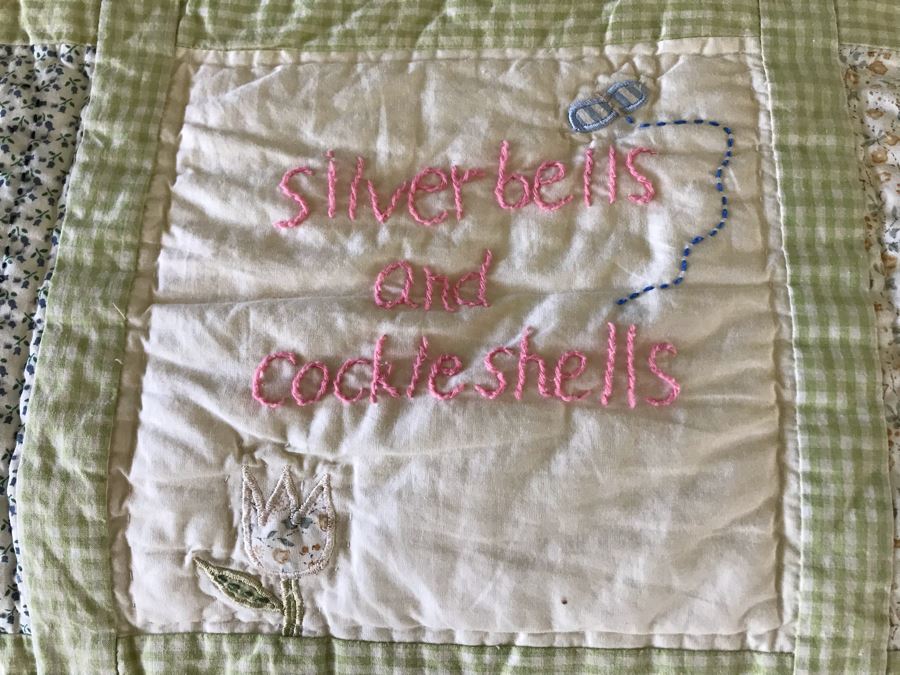 (3) Hand Painted White Metal Headboards With Metal Bed Frames Plus All Quilts, Bedding, Pillows, Mattresses Included With Twin Beds [Photo 12]