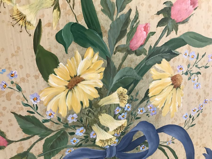 (3) Hand Painted White Metal Headboards With Metal Bed Frames Plus All Quilts, Bedding, Pillows, Mattresses Included With Twin Beds [Photo 6]