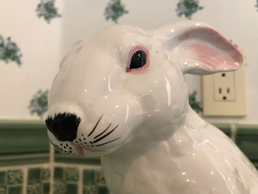 Italian Intrada Easter Bunny Rabbit With Basket And Painted Eggs (Retails Over $200), Blue Frog And Green Rabbit [Photo 4]