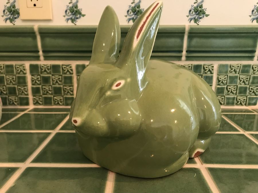 Italian Intrada Easter Bunny Rabbit With Basket And Painted Eggs (Retails Over $200), Blue Frog And Green Rabbit [Photo 11]