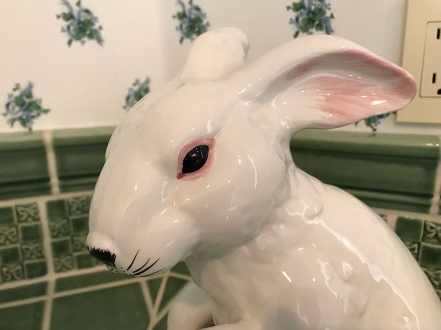 Italian Intrada Easter Bunny Rabbit With Basket And Painted Eggs (Retails Over $200), Blue Frog And Green Rabbit [Photo 5]