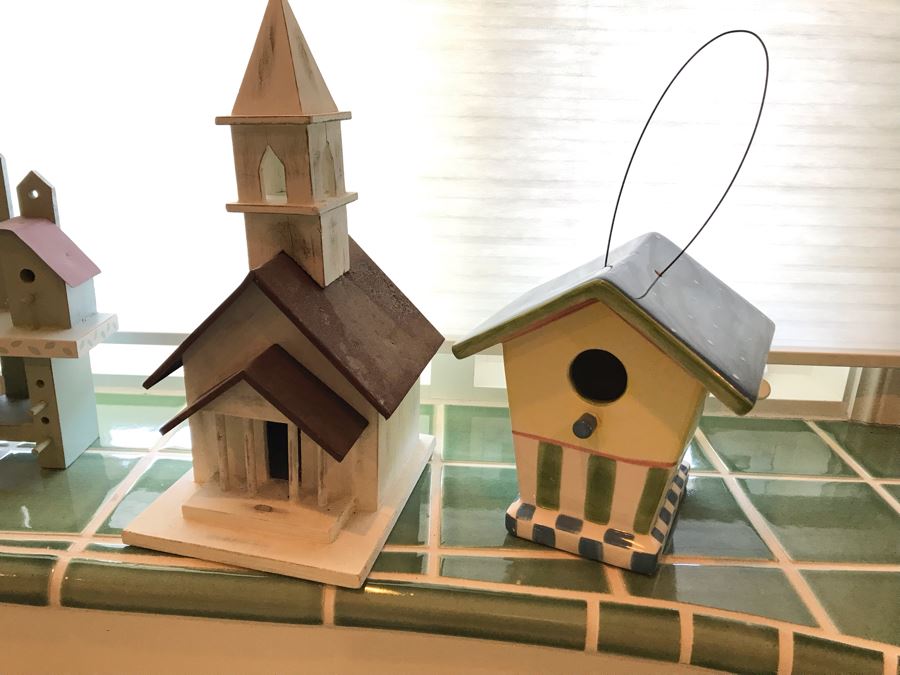 (4) Birdhouses And (1) Metal Bird Cage [Photo 3]