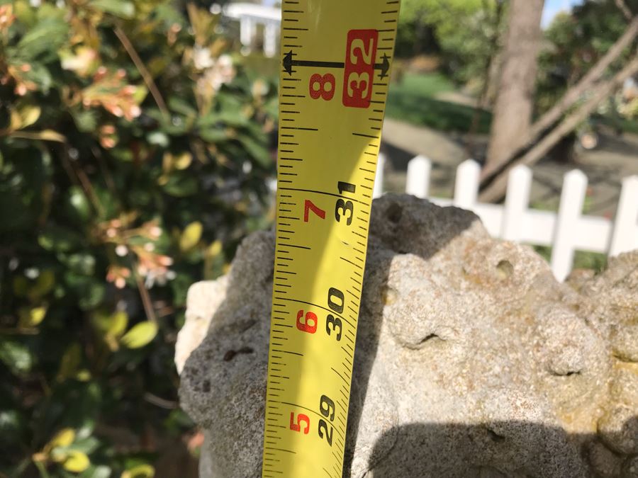 Vintage Garden Statuary Sculpture Of Smiling Boy Holding Bunches Of Grapes 31'H [Photo 9]