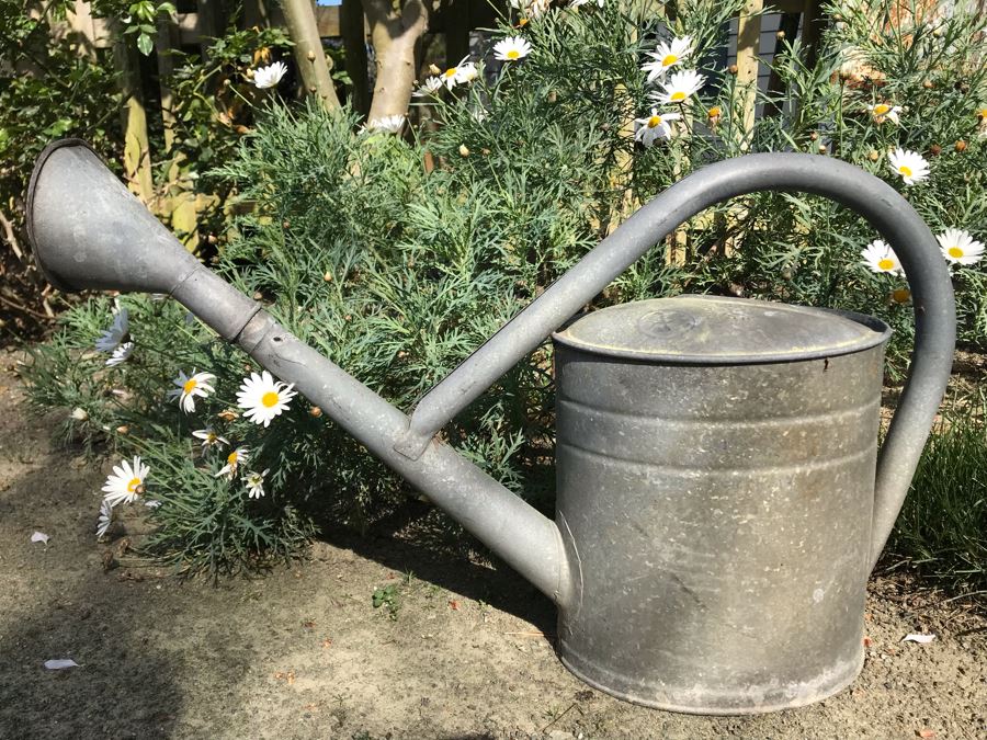 Vintage German Flying BAT Galvanzied Watering Can [Photo 11]