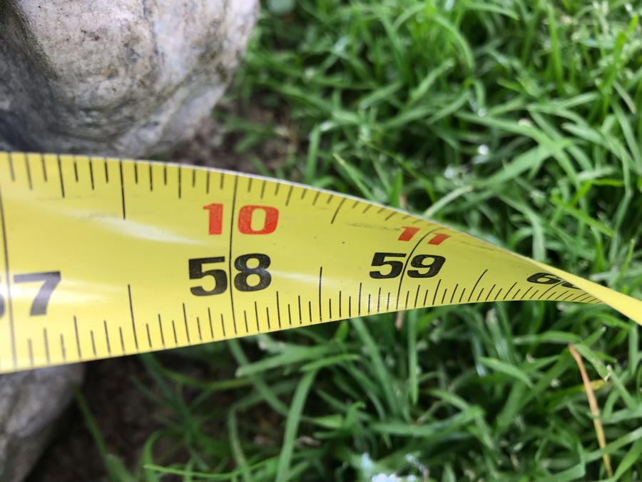 Concrete Bunny Rabbit Garden Bench Signed On Back 59'L [Photo 18]