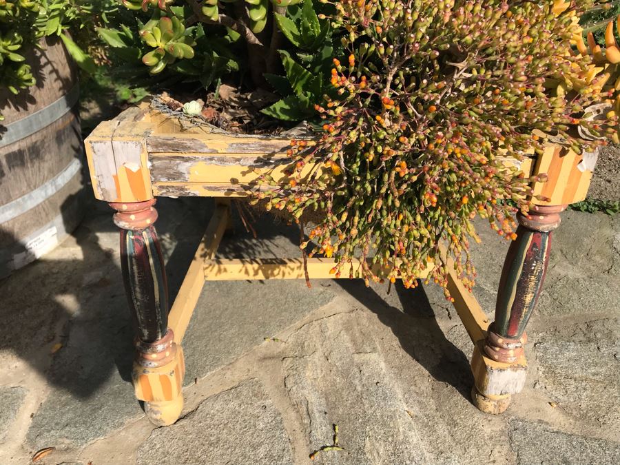 Vintage Shabby Chic Chair Planter With Succulents [Photo 2]