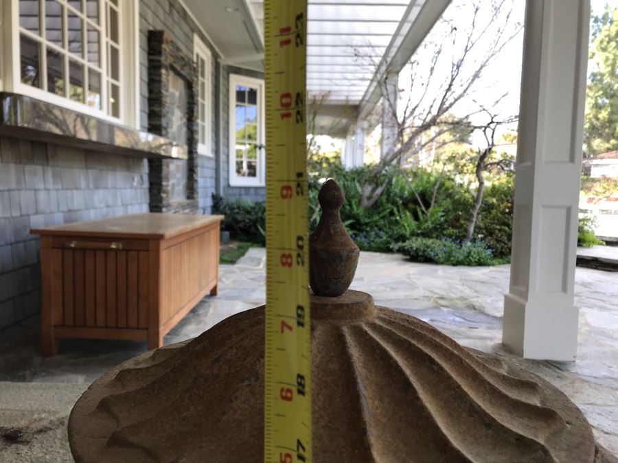 Antique Cast Metal Garden Urn With Lid 20'H [Photo 14]