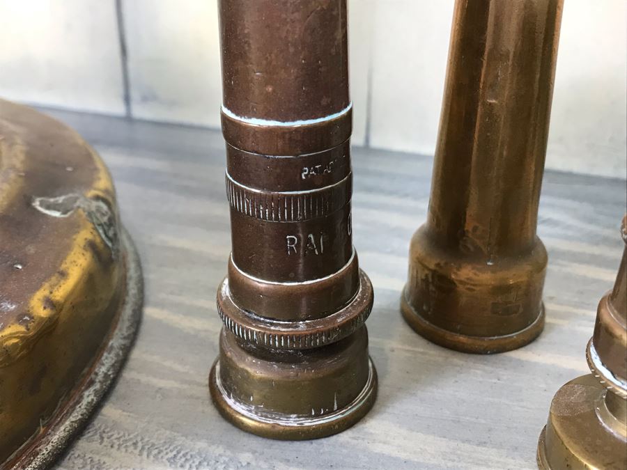 Collection Of Various Vintage Brass Lawn Sprinklers And Vintage Brass Hose Nozzles [Photo 9]