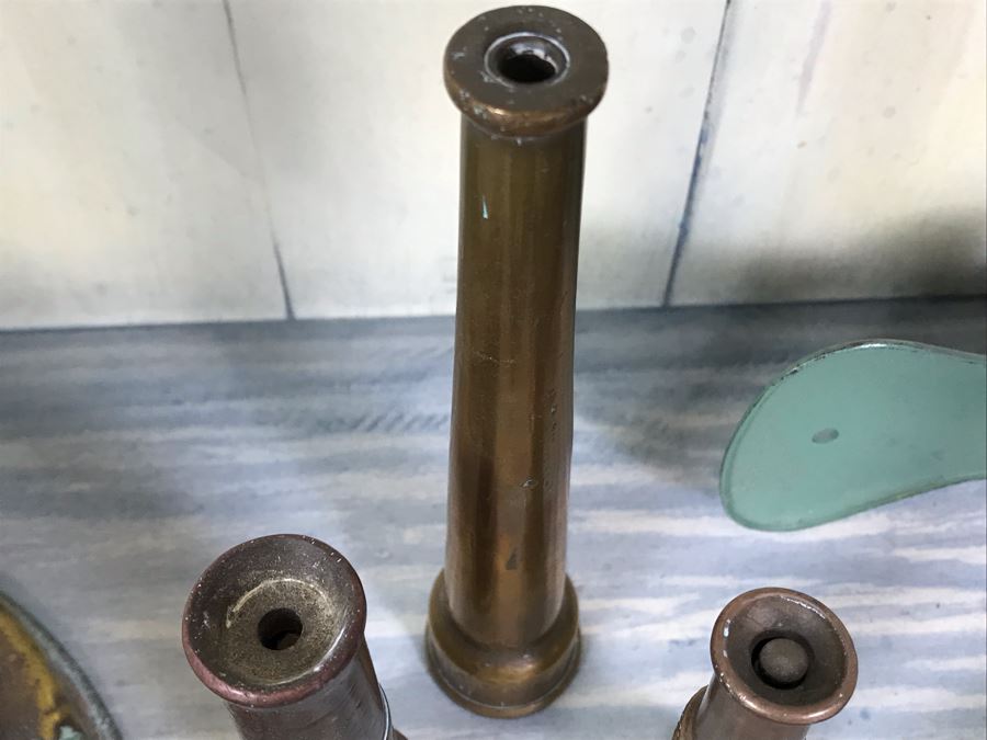 Collection Of Various Vintage Brass Lawn Sprinklers And Vintage Brass Hose Nozzles [Photo 12]