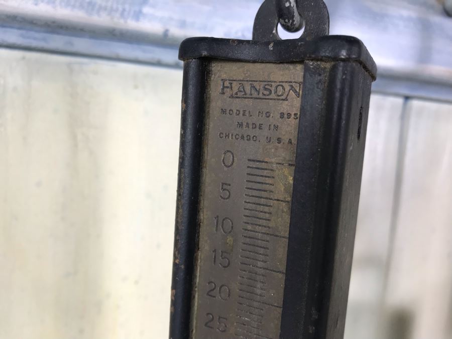 Working Vintage Brass SALTER Spring Balance Rotary Scale No. 60 MK II Made In England, Working Antique Fish Scale Frary's Improved Balance Scale No 2 New York And Hanson Model No 895 Scale For Display [Photo 13]