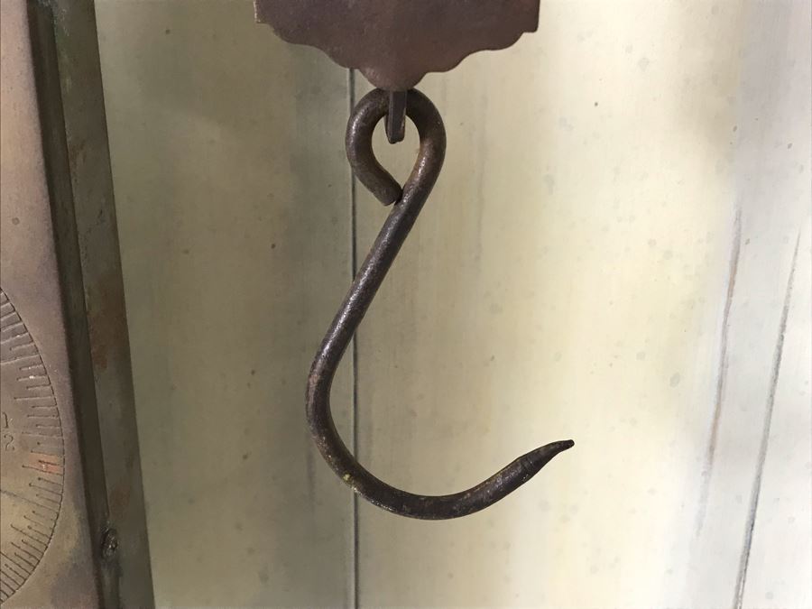 Working Vintage Brass SALTER Spring Balance Rotary Scale No. 60 MK II Made In England, Working Antique Fish Scale Frary's Improved Balance Scale No 2 New York And Hanson Model No 895 Scale For Display [Photo 12]