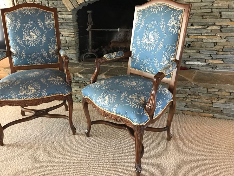 Pair Of Elegantly Upholstered Armchairs [Photo 5]