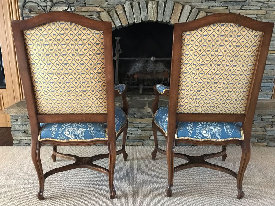 Pair Of Elegantly Upholstered Armchairs [Photo 2]