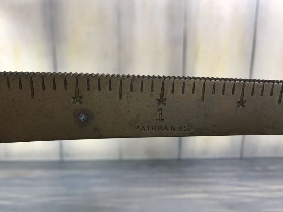 Vintage Fairbanks Cast Iron Candy Scale With Brass Toe Crow Foot Red Paint [Photo 6]